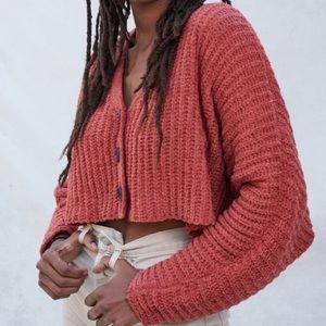 Ashlyn Batwing Cropped Boho Button Cardigan